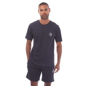 Jack And Jones Mens Tag T-Shirt & Shorts Set / Navy